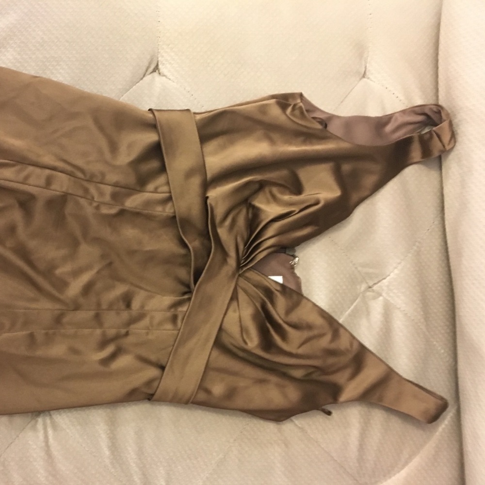 Cache lined brown prom party dress size 6